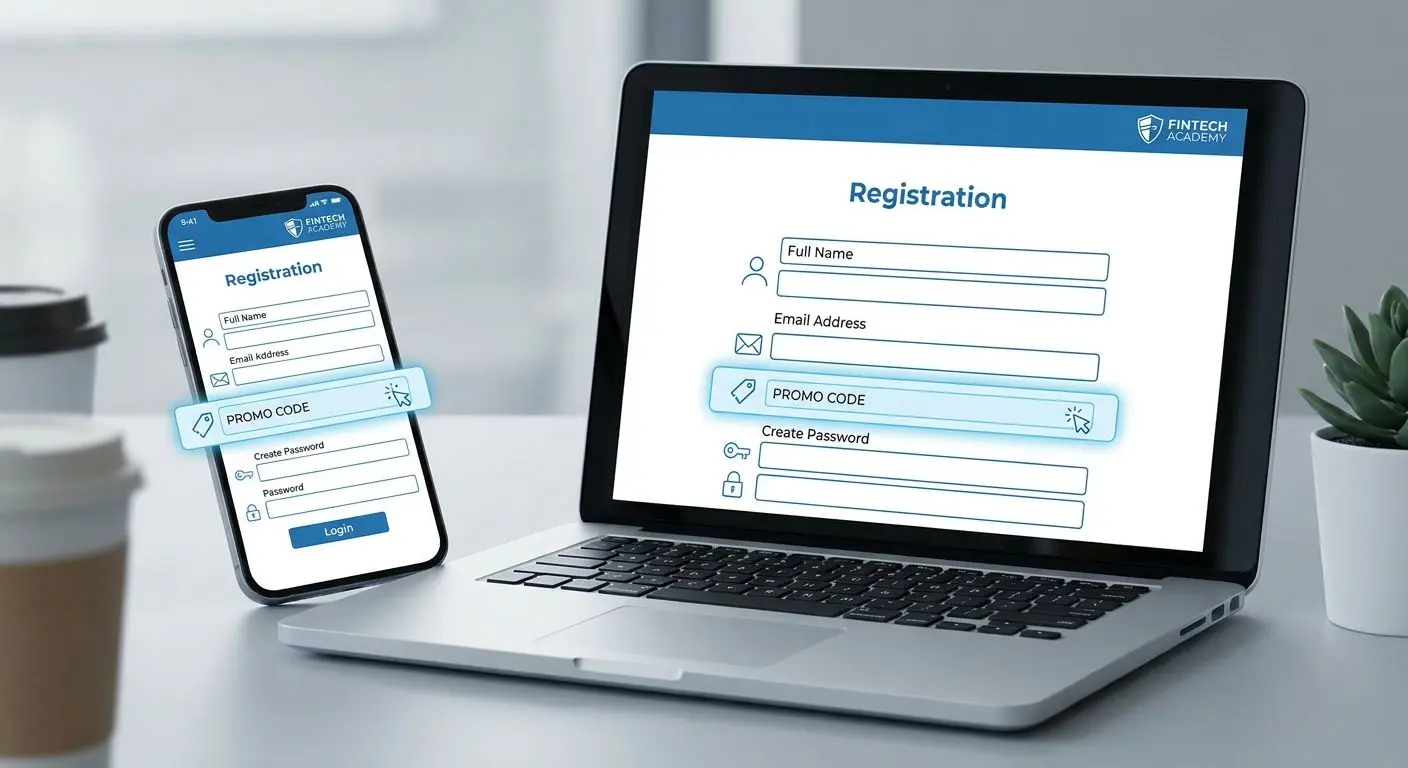 Registrační formulář s polem pro bonusový kód