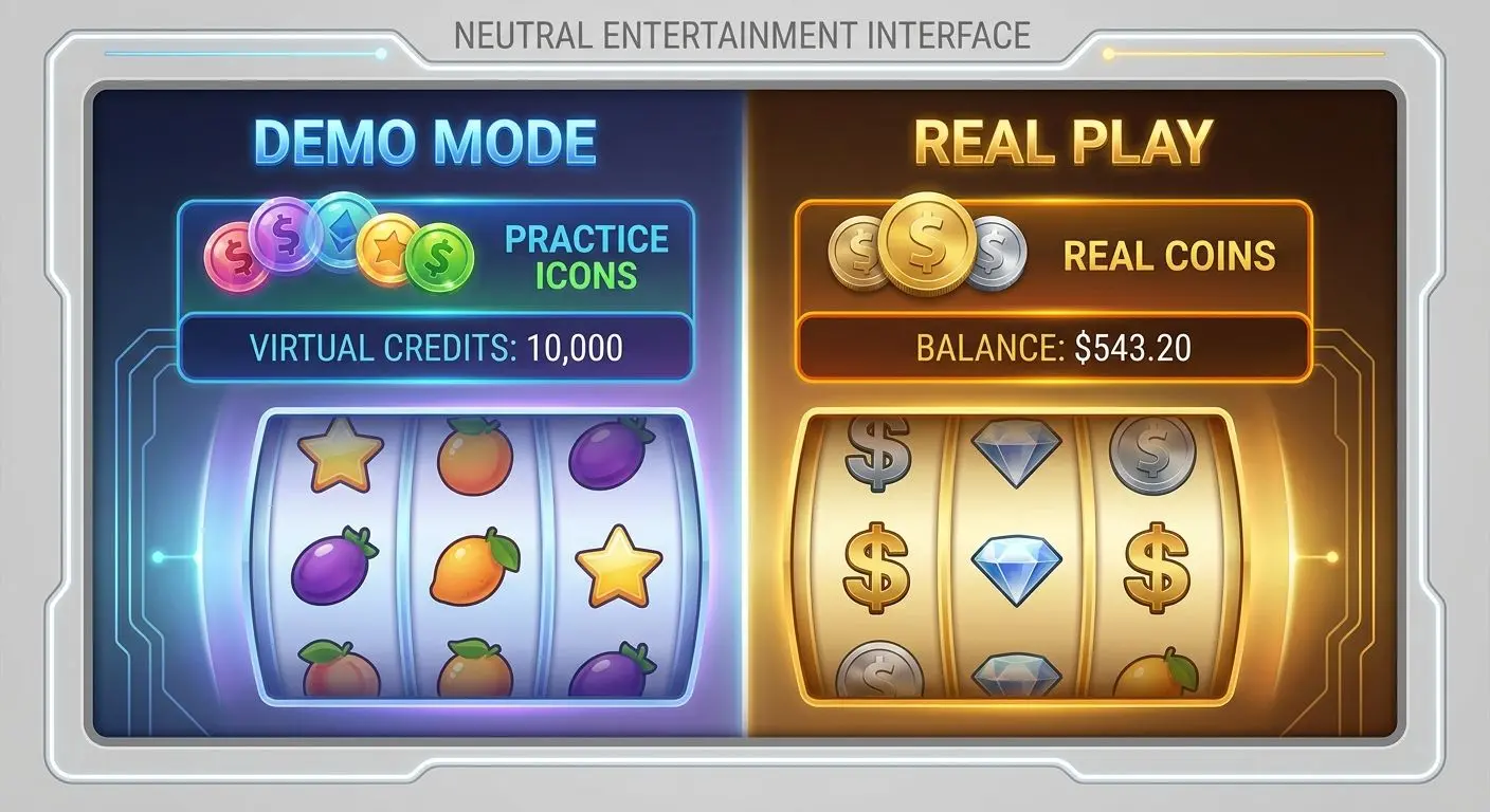 Srovnání demo režimu a hry o peníze v online rozhraní