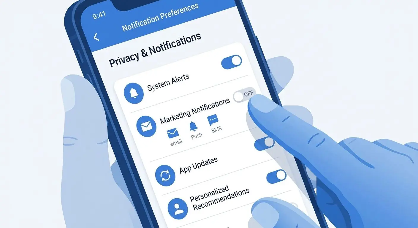 Nastavení marketingových notifikací v mobilní aplikaci